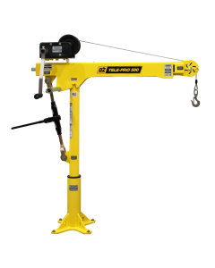 500 Lb Oz Lifting Products Tele-Pro Davit Crane w/ Carbon Steel Brake Winch