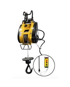 1/2 Ton Oz Lifting Electric Builder’s Hoist- 37 FPM- 115V Single Phase- 90 ft Lift- Wireless Remote