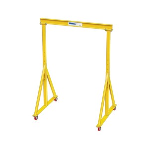Adjustable-height steel gantry cranes